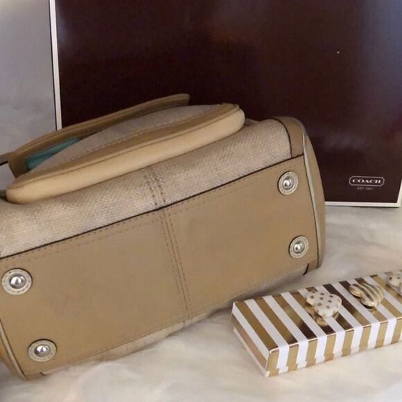 COACH Md tan Satchel gently preloved by me! - Picture 5 of 6